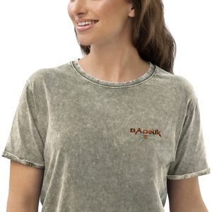 T-shirt en jean unisex - logo brodé multicolore